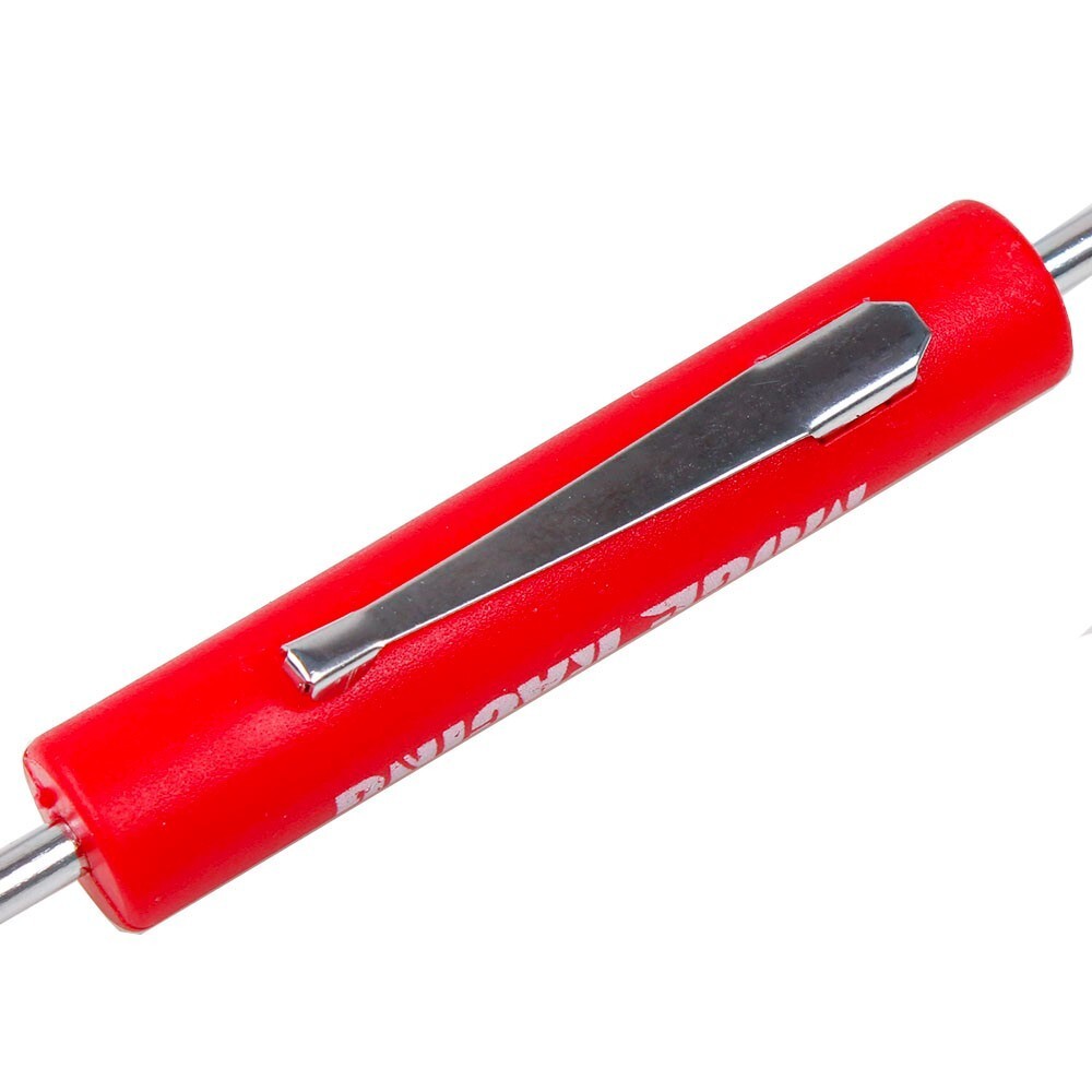 Red 10PCS Mini Pocket Screwdriver Flat Head Tip with Phillips Top Pocket Clip