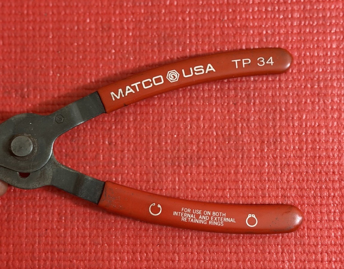 MATCO TOOLS TP-34 RETAINING SNAP RING PLIERS, 7.5″ LONG MADE IN USA