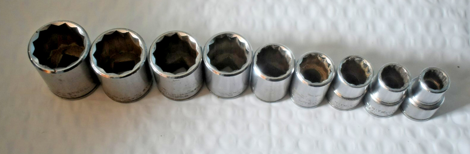 9Allenite 12 Point 1/2″ Drive Sockets 1,15/16,7/8,13/16.11/16,5/8,9/16,1/2,7/16