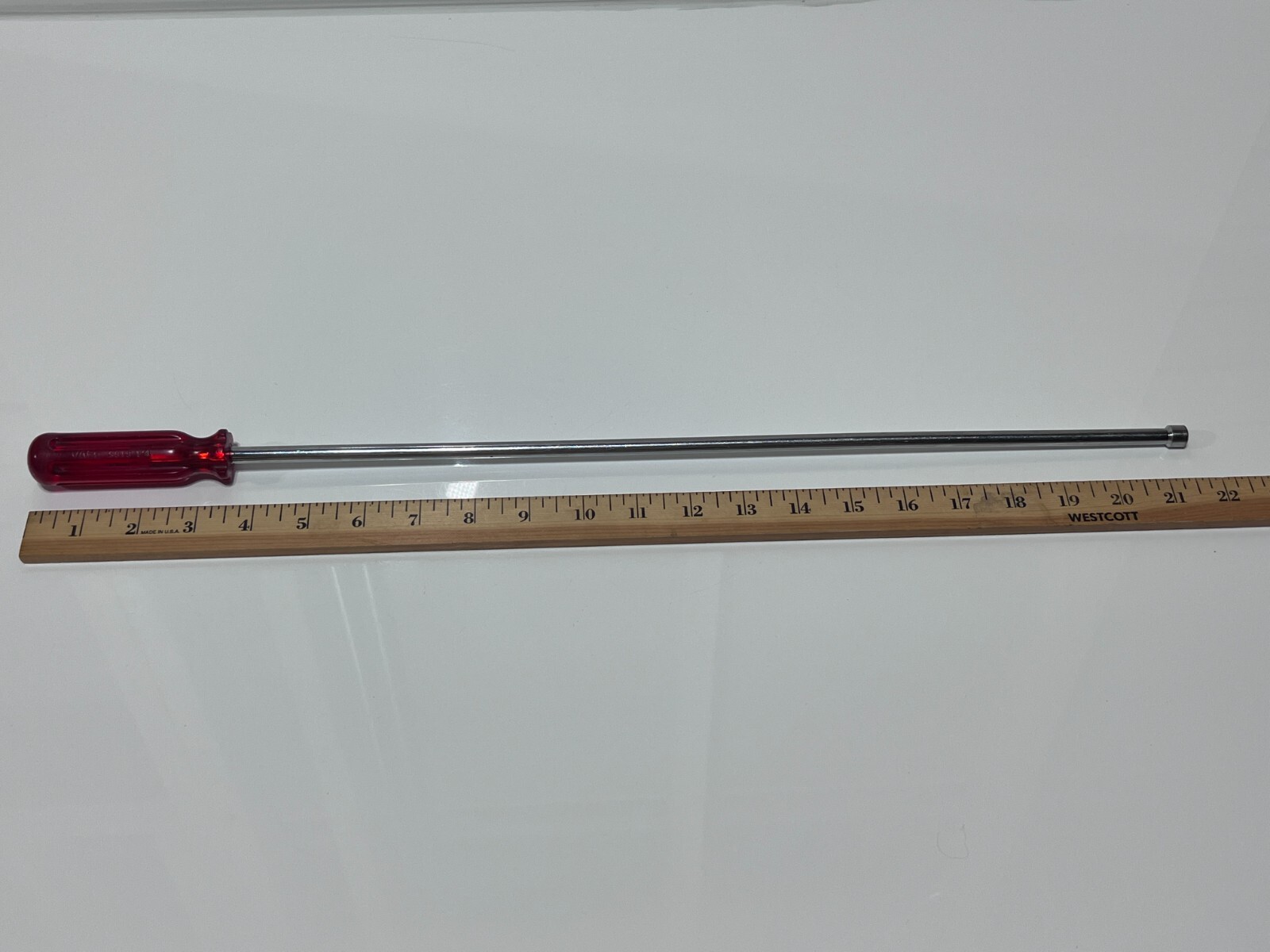 VACO Tools USA S818 1/4” Super Long 22” OAL Nut Driver – Red Hard Handle – Rare