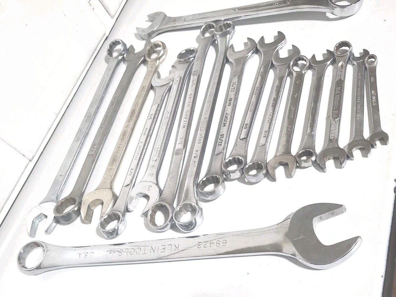 17 Vintage Wrenches Thorsen Proto Bonney Husky Wizard S-K Klein Craftsman Lot.