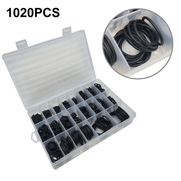 1020 Piece Nitrile Rubber O Rings Seal Rings Set for Various Applications Use