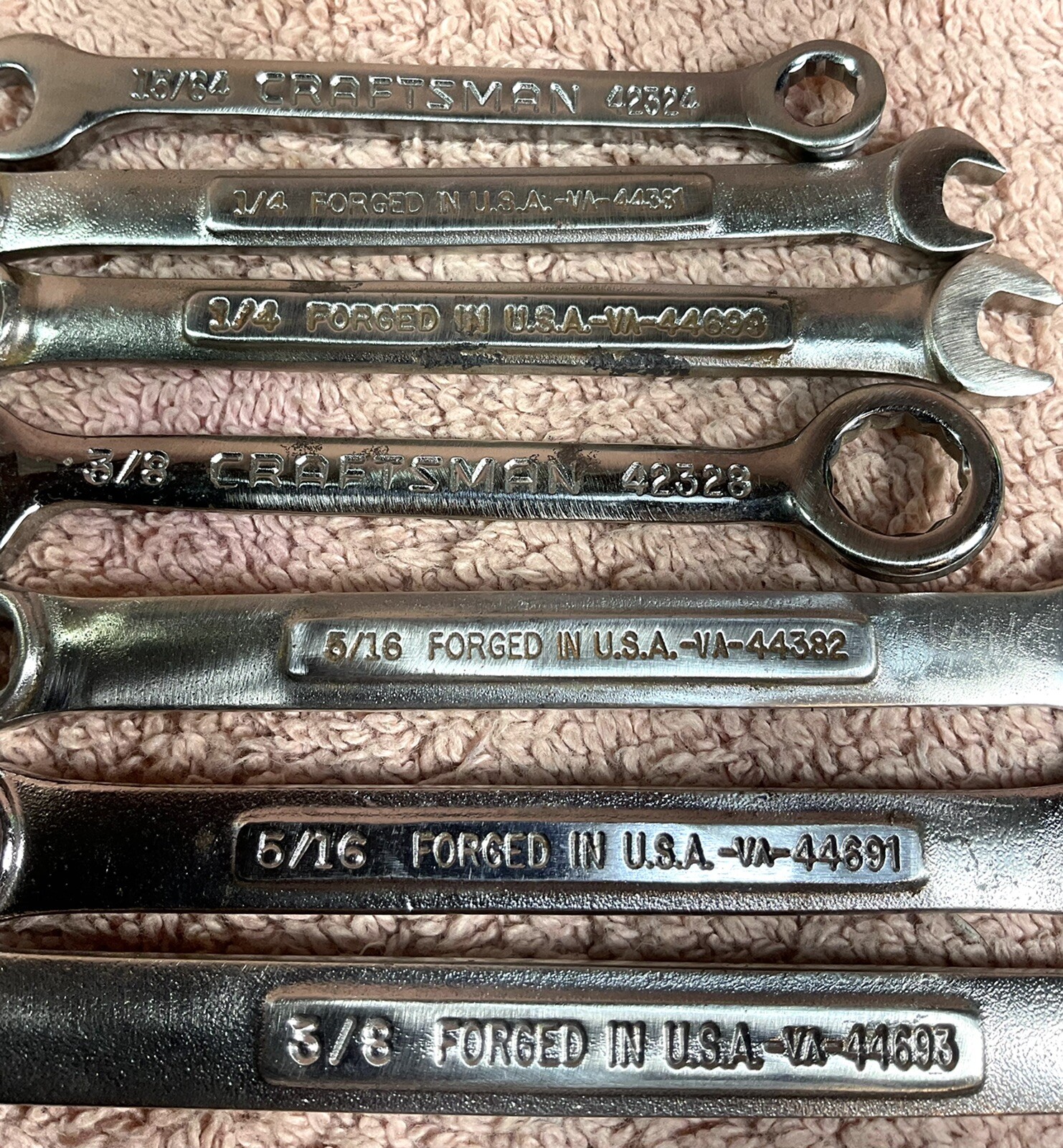 Mixed Lot of 7 Vtg CRAFTSMAN Combination Ignition & Small Wrenches, See Photos!