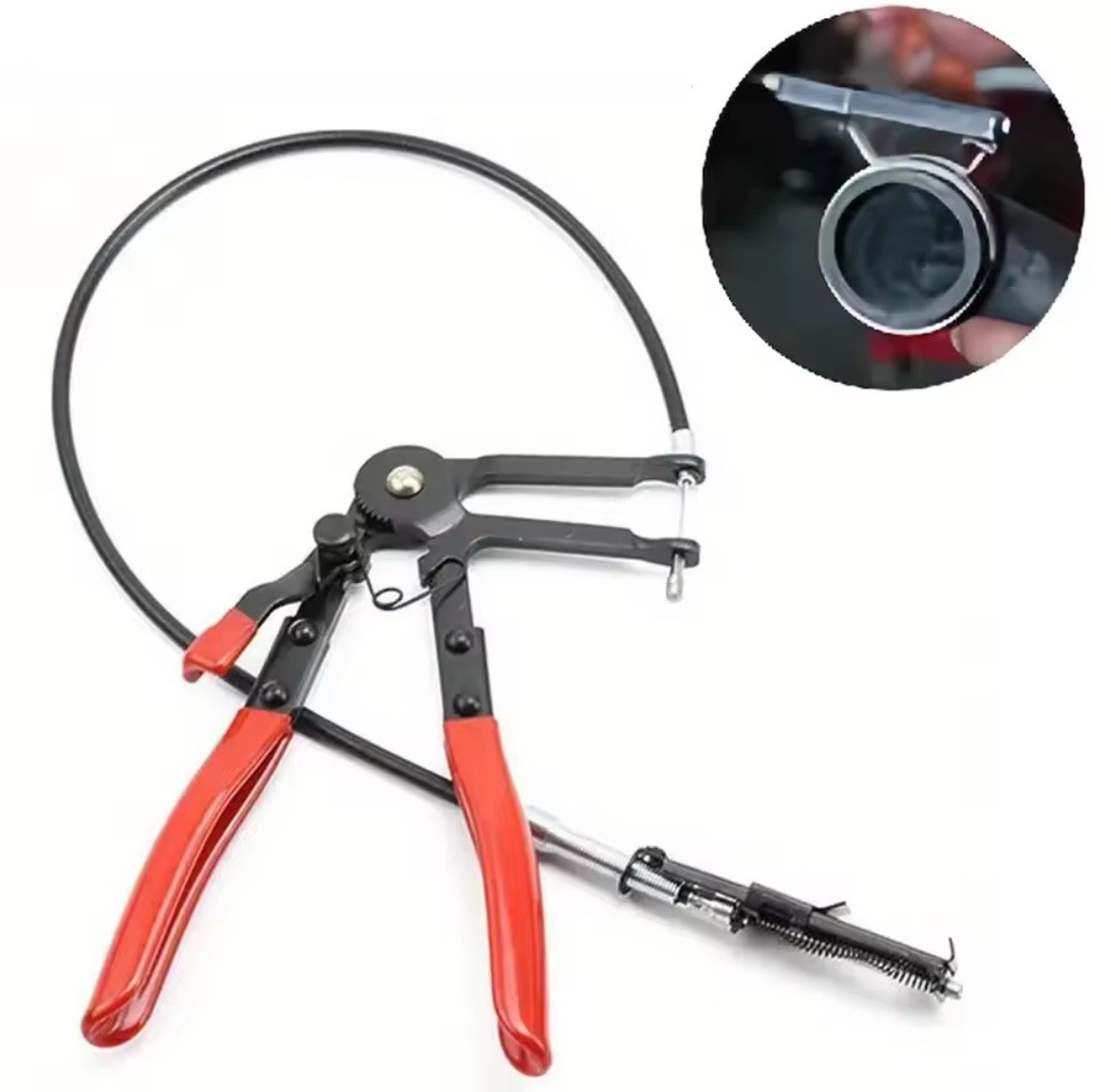 Hose Clamp Pliers 220mm with 620mm Cable, 0-50mm Jaw, Automotive Tool