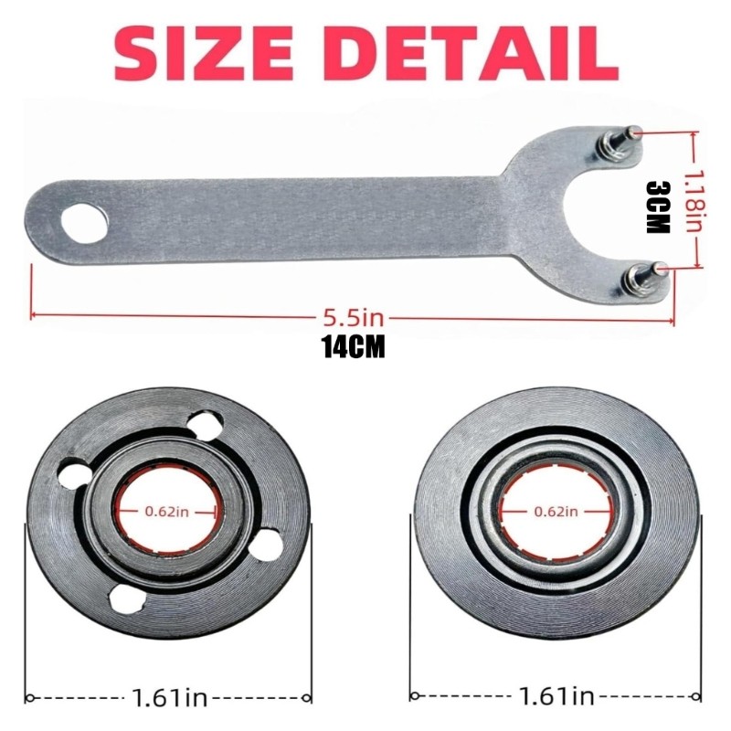 Metal Angle Grinder Nut And Wrench Set For Automotive And Motorcycle Tool