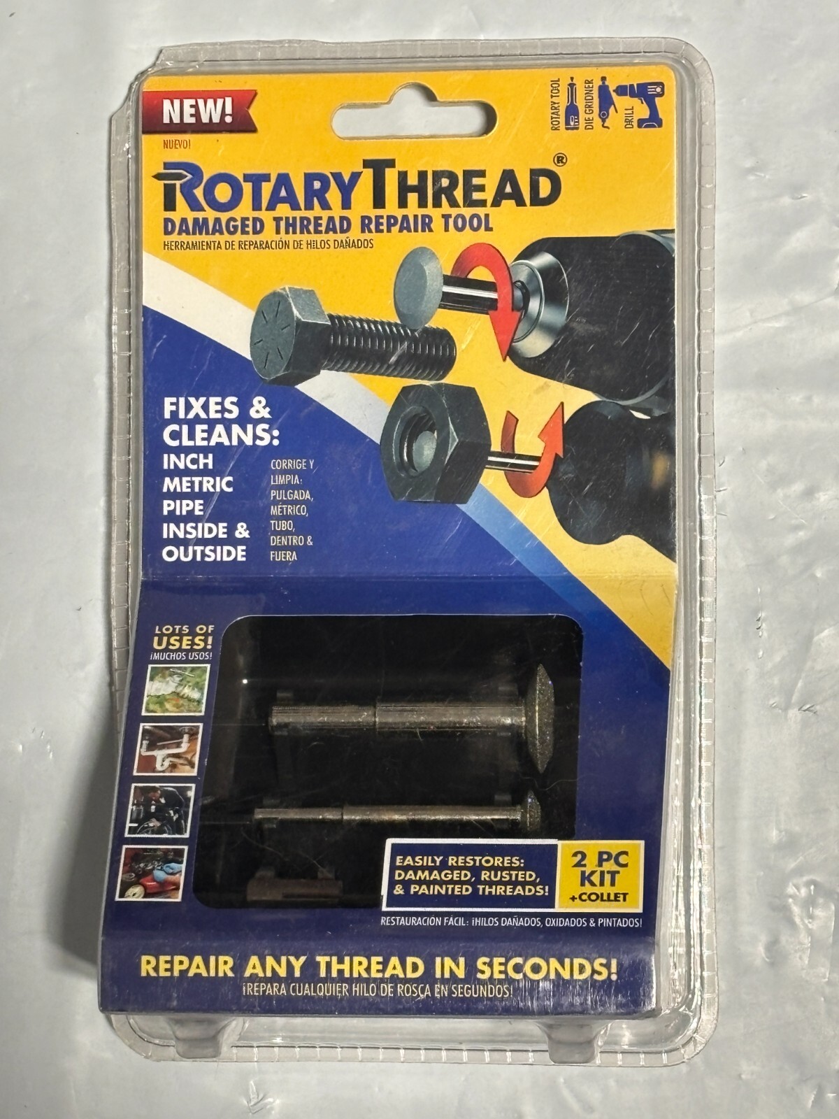 ROTARY THREAD Damaged Thread Repair Tool – Chase, Restore, Repair, and Clean