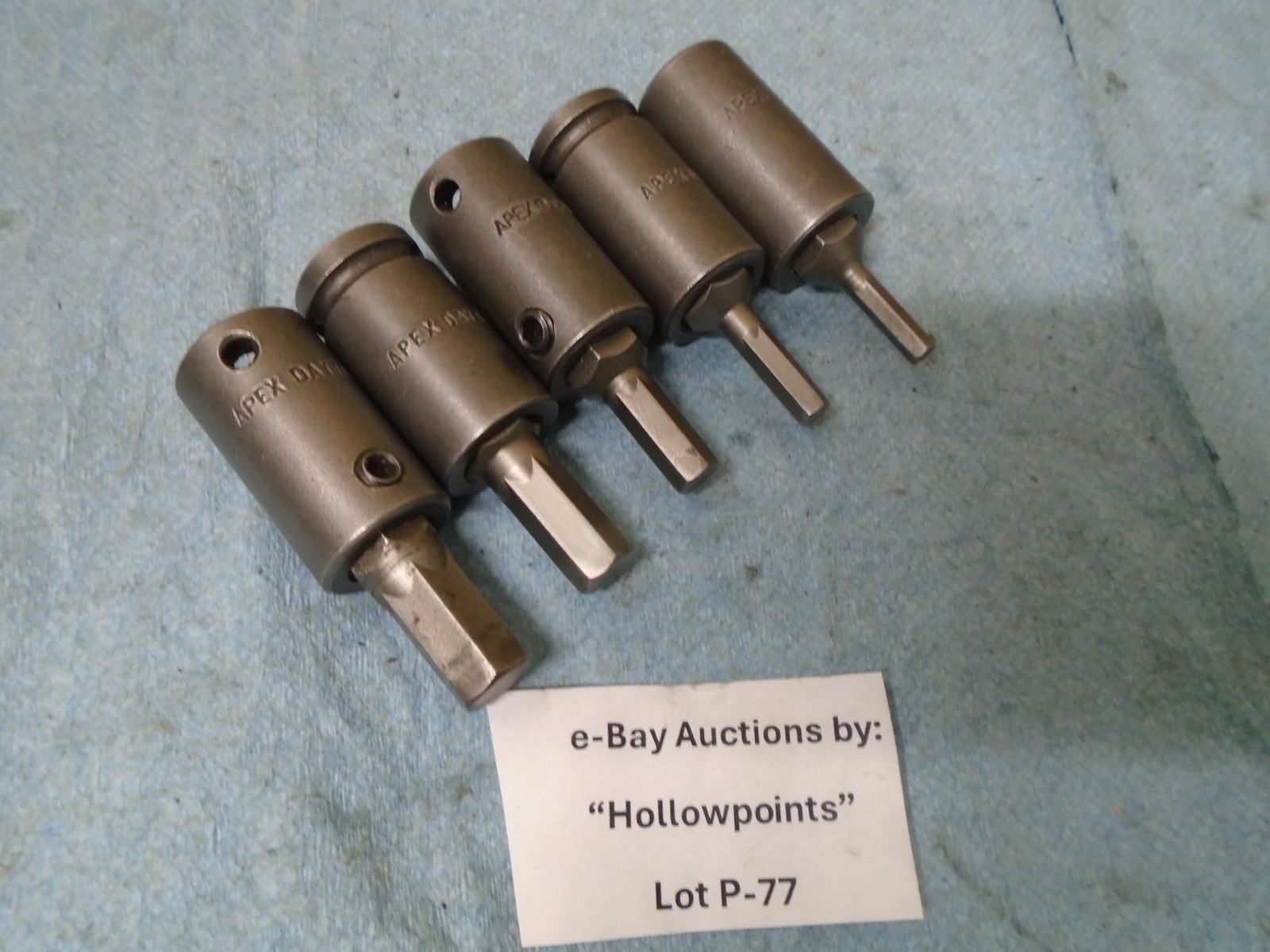 Apex Dayton O USA Impact Hex Allen Bit Set 5Pc 3/8″ Drive 5/32″ thru 3/8″ P77