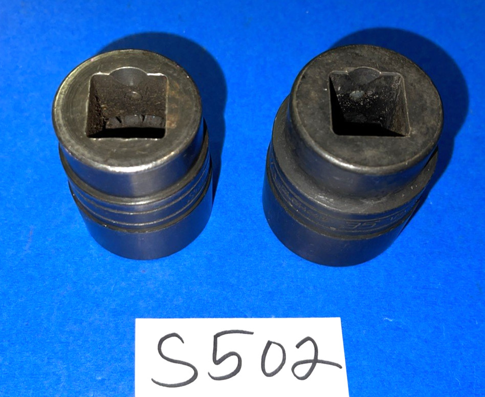 SNAP-ON TOOLS 2 PIECE 3/4 DRIVE SOCKETS 1-3/16 (30MM), 1-3/8 (35MM)