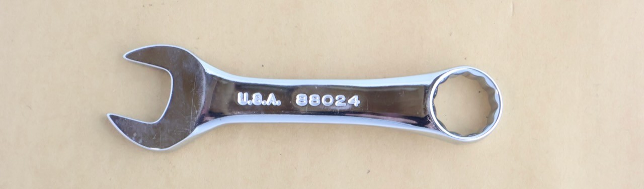 3/4 S-K Tools (USA) No. 88024 12 Point Stubby Combination Shiny Chrome Wrench