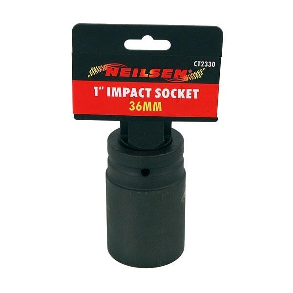 36mm DEEP IMPACT SOCKET NEILSEN TOOLS 1″ Drive 6 Point Single Hex Design 2330