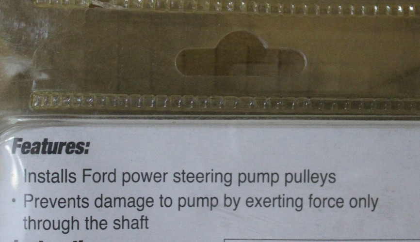PERFORMANCE TOOL W87021 FORD POWER STEERING PUMP PULLEY INSTALLER