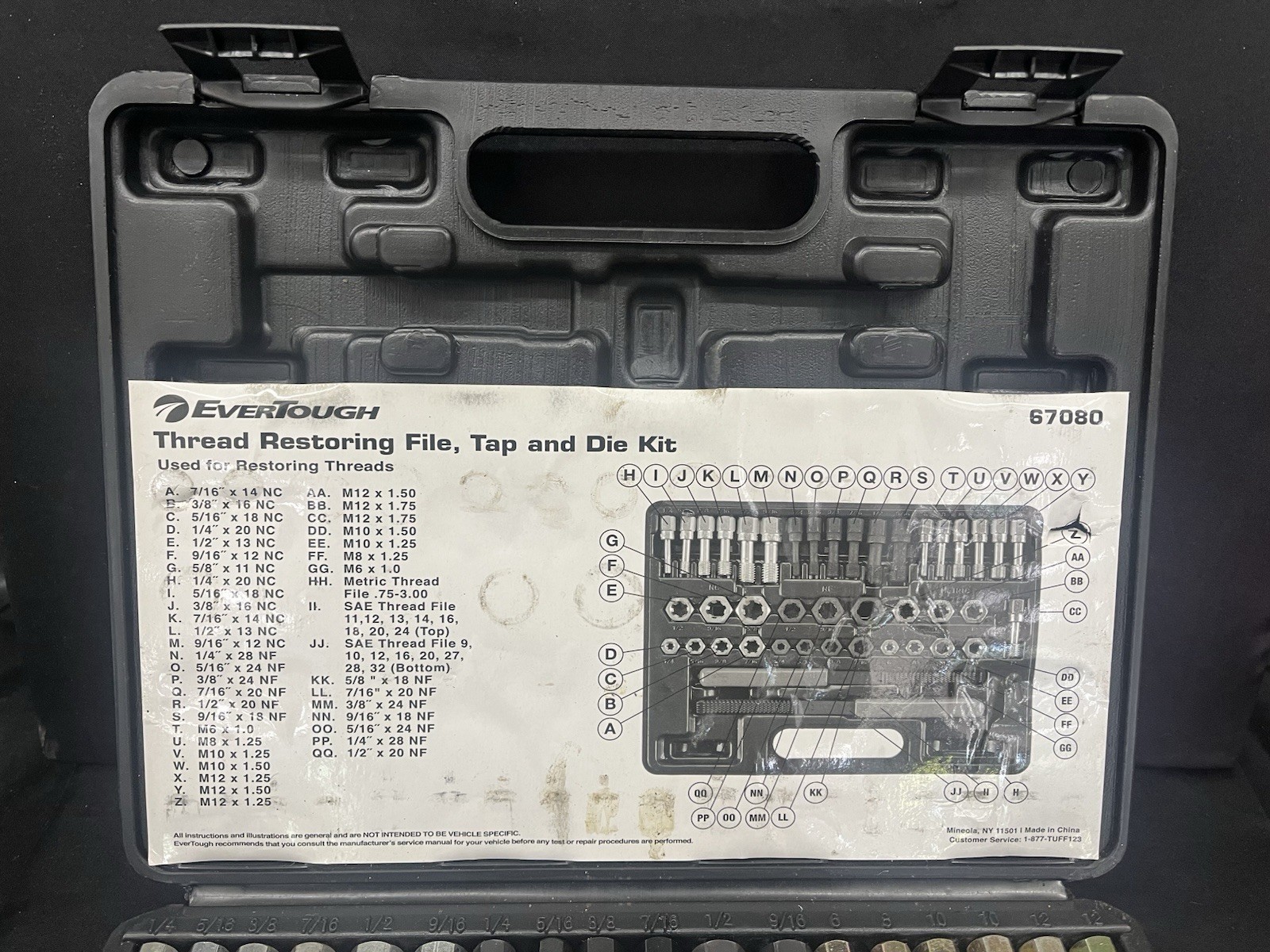 EverTough 67080 Thread Restoring File, Tap, and Die Kit / For Restoring Threads