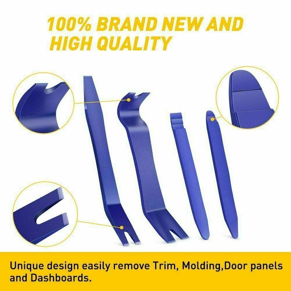 ABS Plastic Removal Tools Set Auto Blue Casement Trims Dashboard Emblems