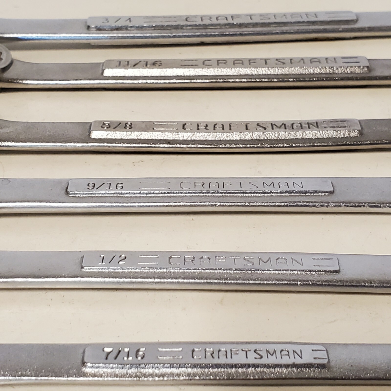 Vintage Craftsman USA 6 pcs SAE 12 Point Combo Wrench Set VA VV Various Sizes