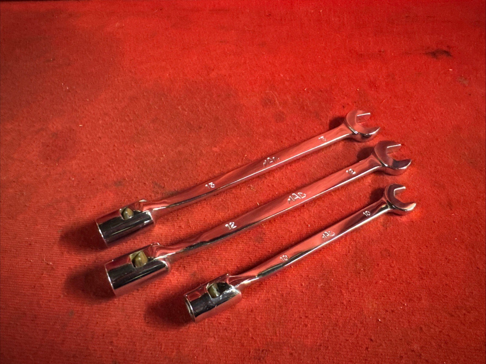 MAC TOOLS 10mm 12mm 13mm Metric Combination Flex-Head Box Wrench Set 6 POINT 3pc