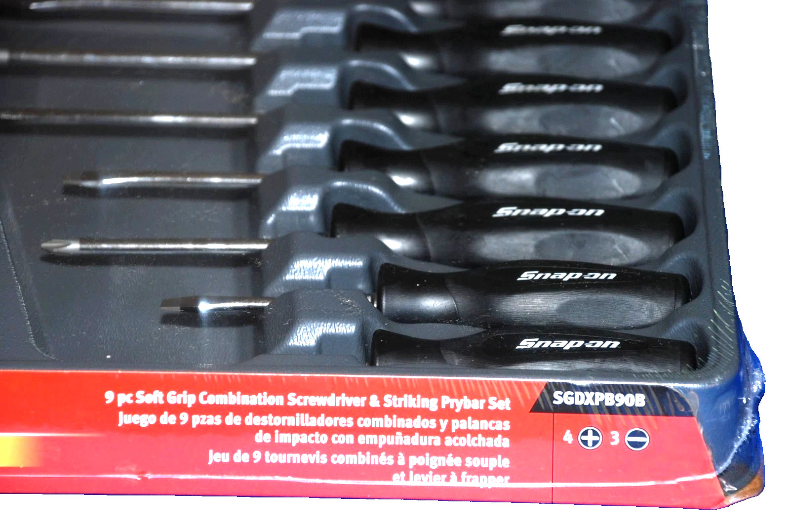 New Snap-on™ 9pc Black Screwdriver Striking Prybar & Chisel Set SGDXPB90B