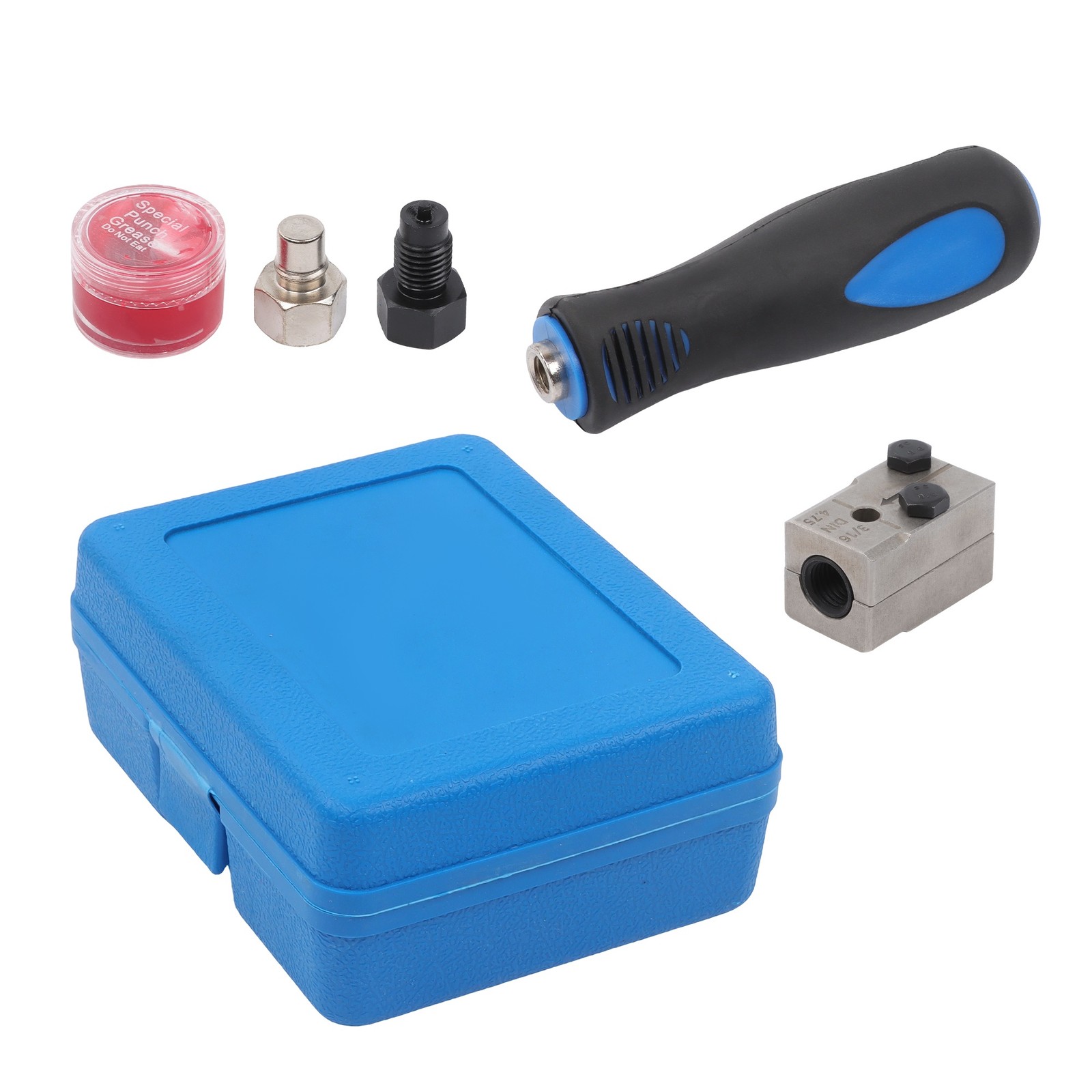 Labwork 3/16″ Car Brake Line Flaring Kit 45° Handheld Pipe Flares Tool w/Box