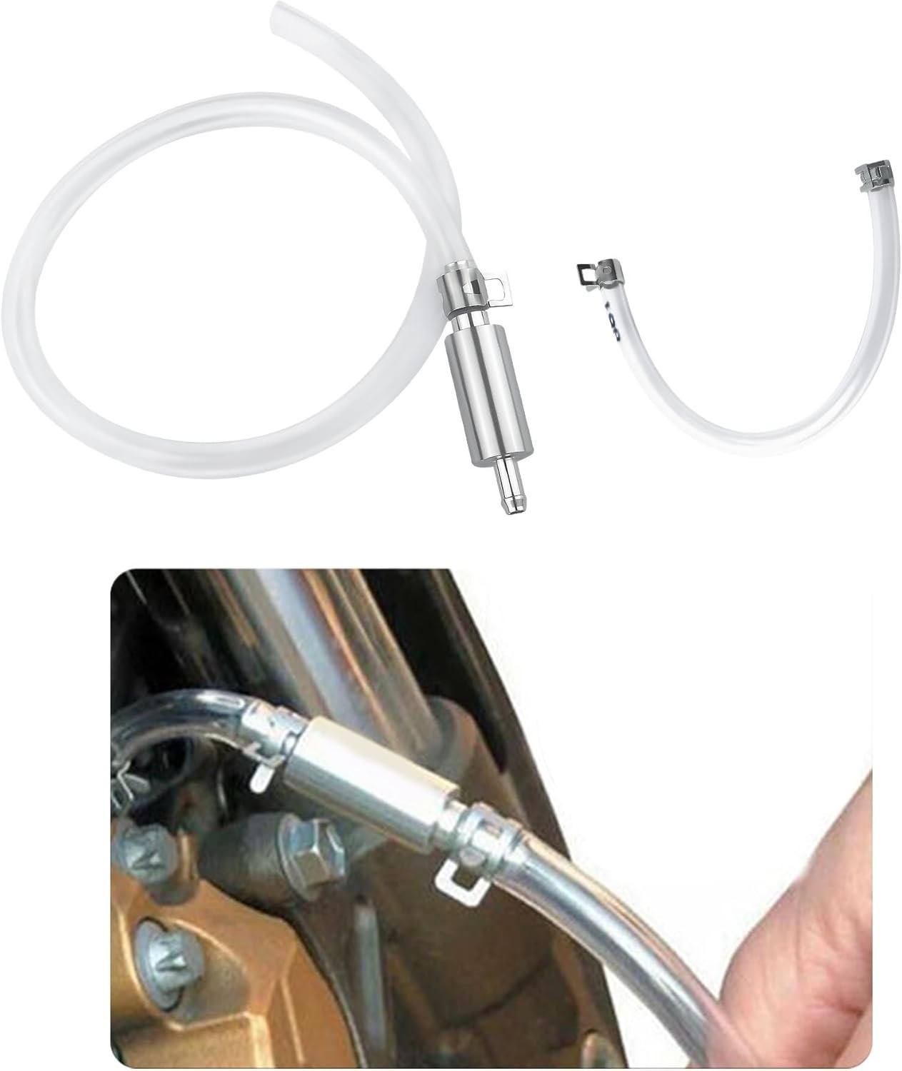 Efficient Brake Fluid Bleeder Kit – 1 Set with Hoses and Check Valve Included