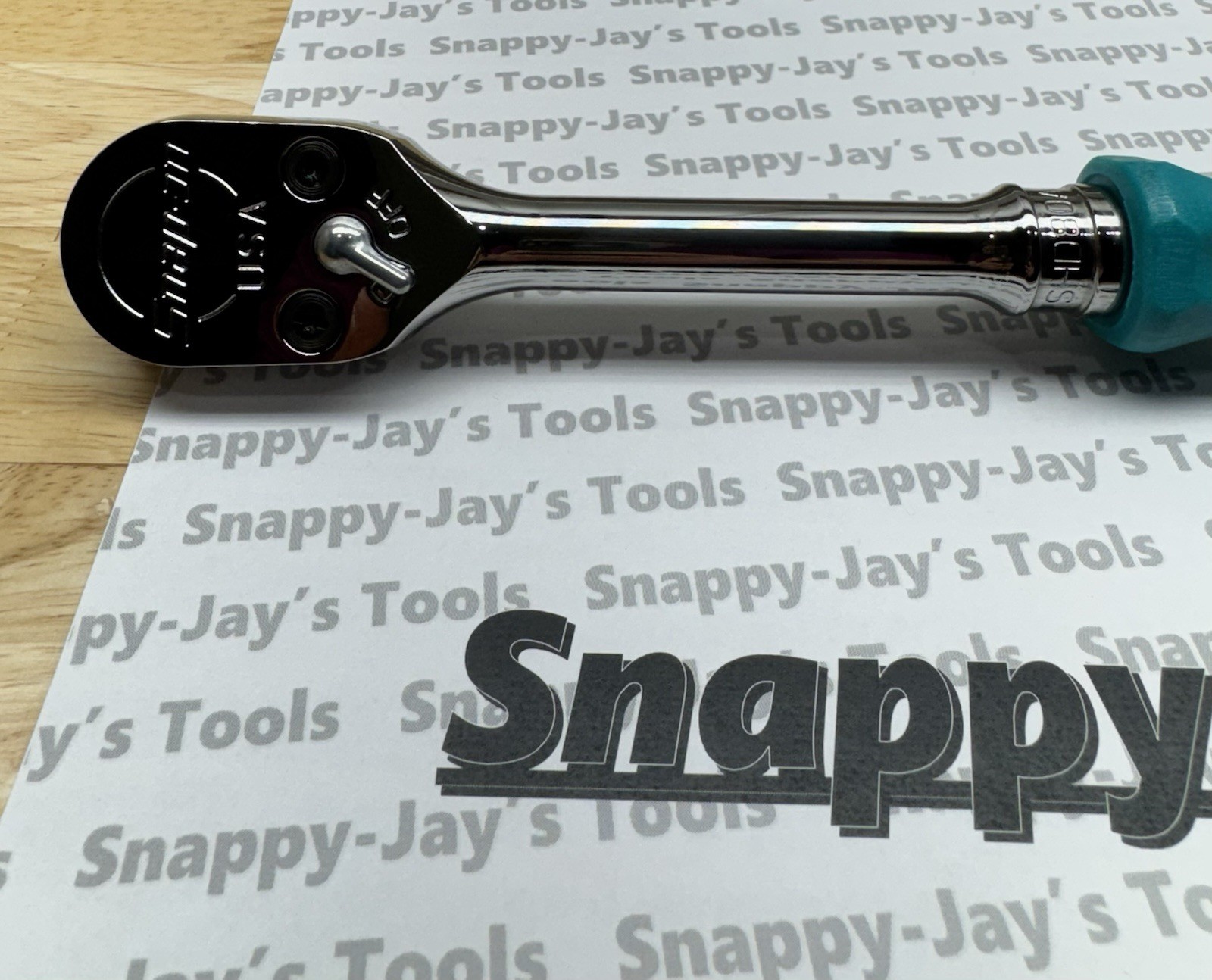 Snap-on Tools USA NEW RARE TEAL 1/2” Drive Hard Grip Ratchet SHD80ATL