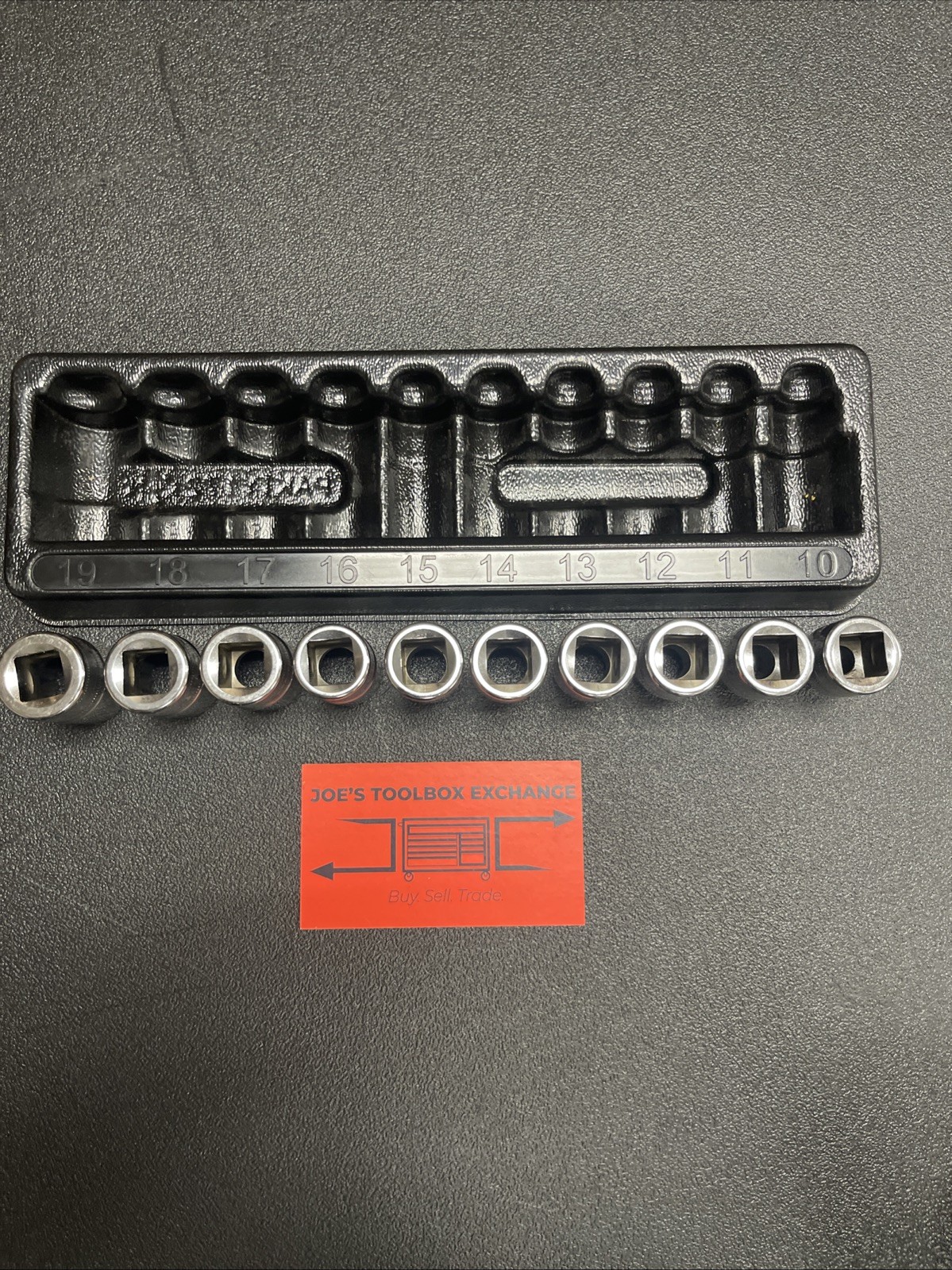 Snap-On NEW 310SWMYA 10-Pc 1/2″ Dr 12-Pt Metric Flank Drive Shallow Socket Set