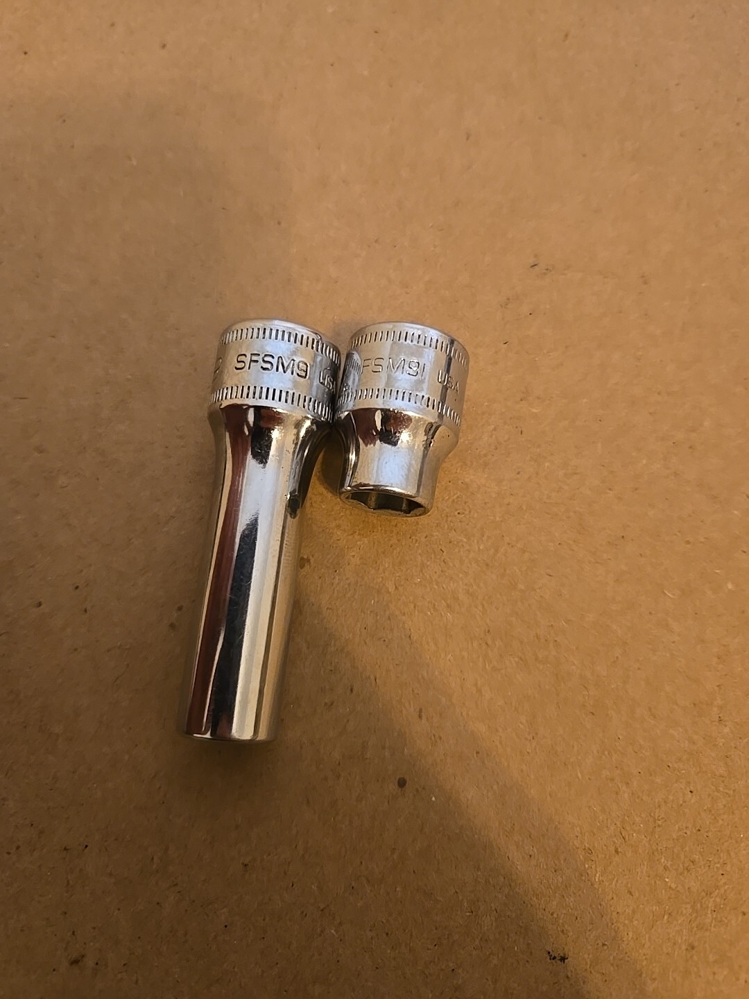 Snap On 3/8″ Drive 9MM 6PT Shallow Deep Chrome Sockets FSM91 SFSM9