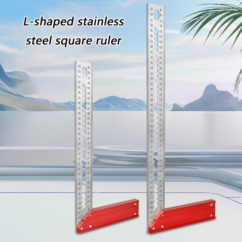 High Precise Aluminum Alloy L Shape 90 Degree Angled Ruler For Woodworking And