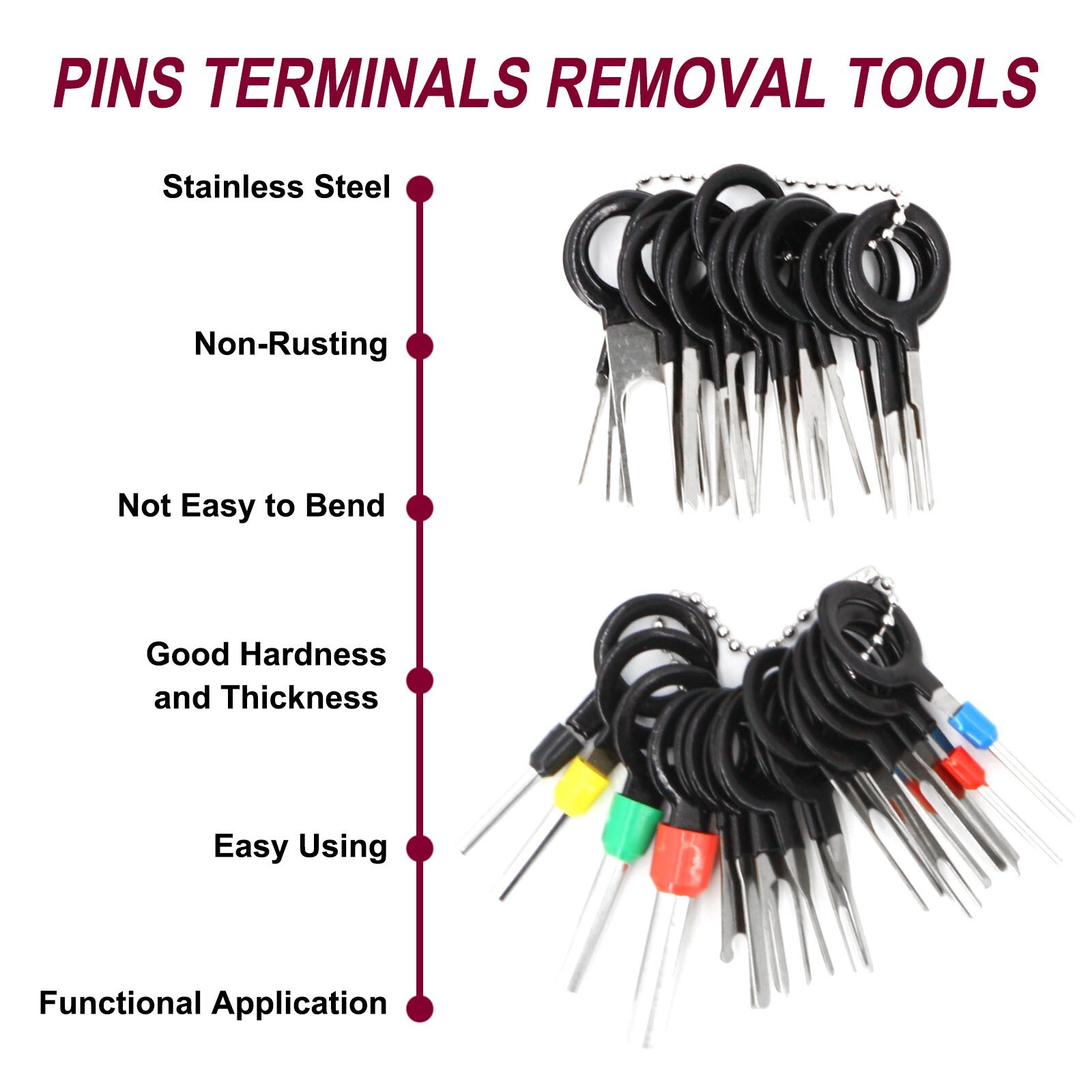 84Pcs Terminal Removal Tool Kit Connector Release Pin Ejector Key Wire Pliers