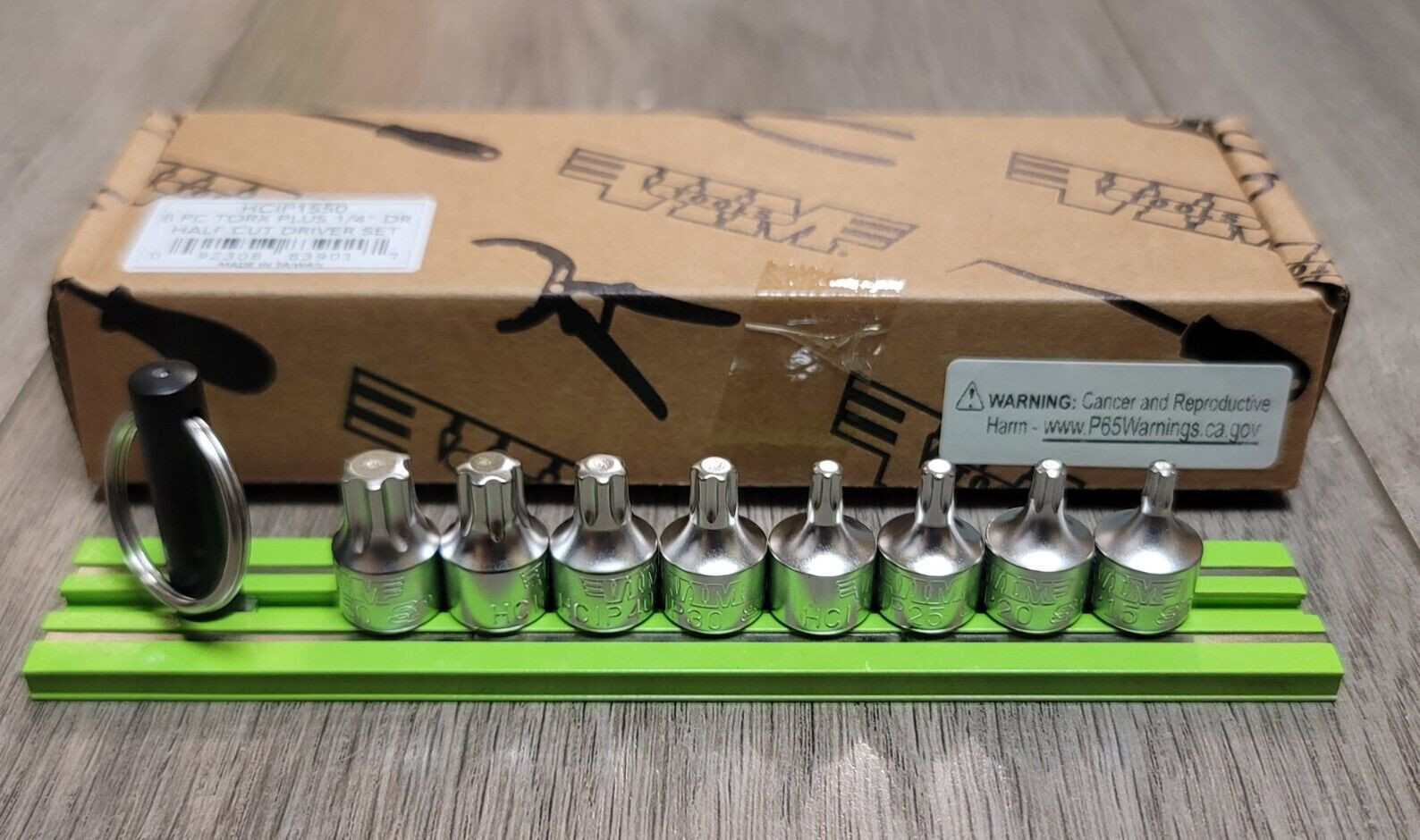 VIM 1/4″ dr 8pc Half-Cut Stubby Torx Plus Bit Driver Socket Set+Magrail HCIP1550