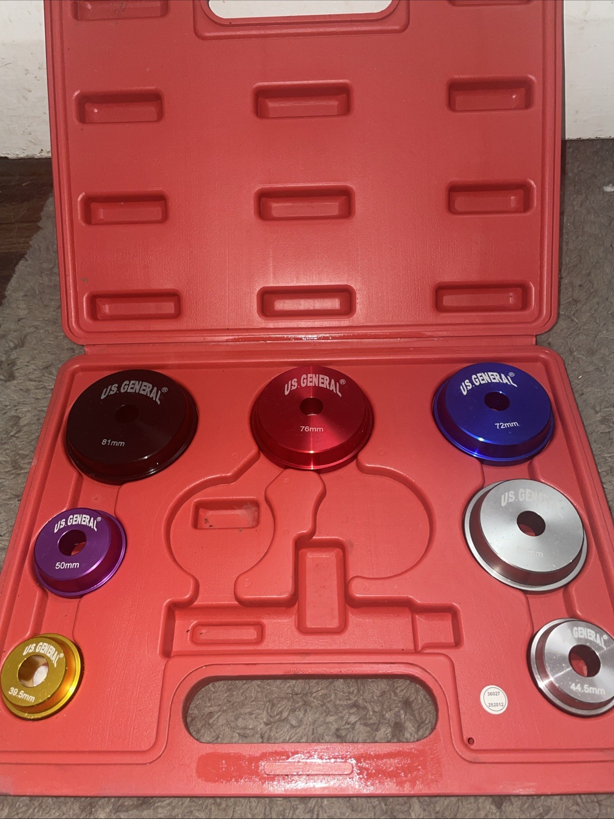 US General 95853 Bearing Race & Seal Driver Kit – INCOMPLETE 7 Pieces