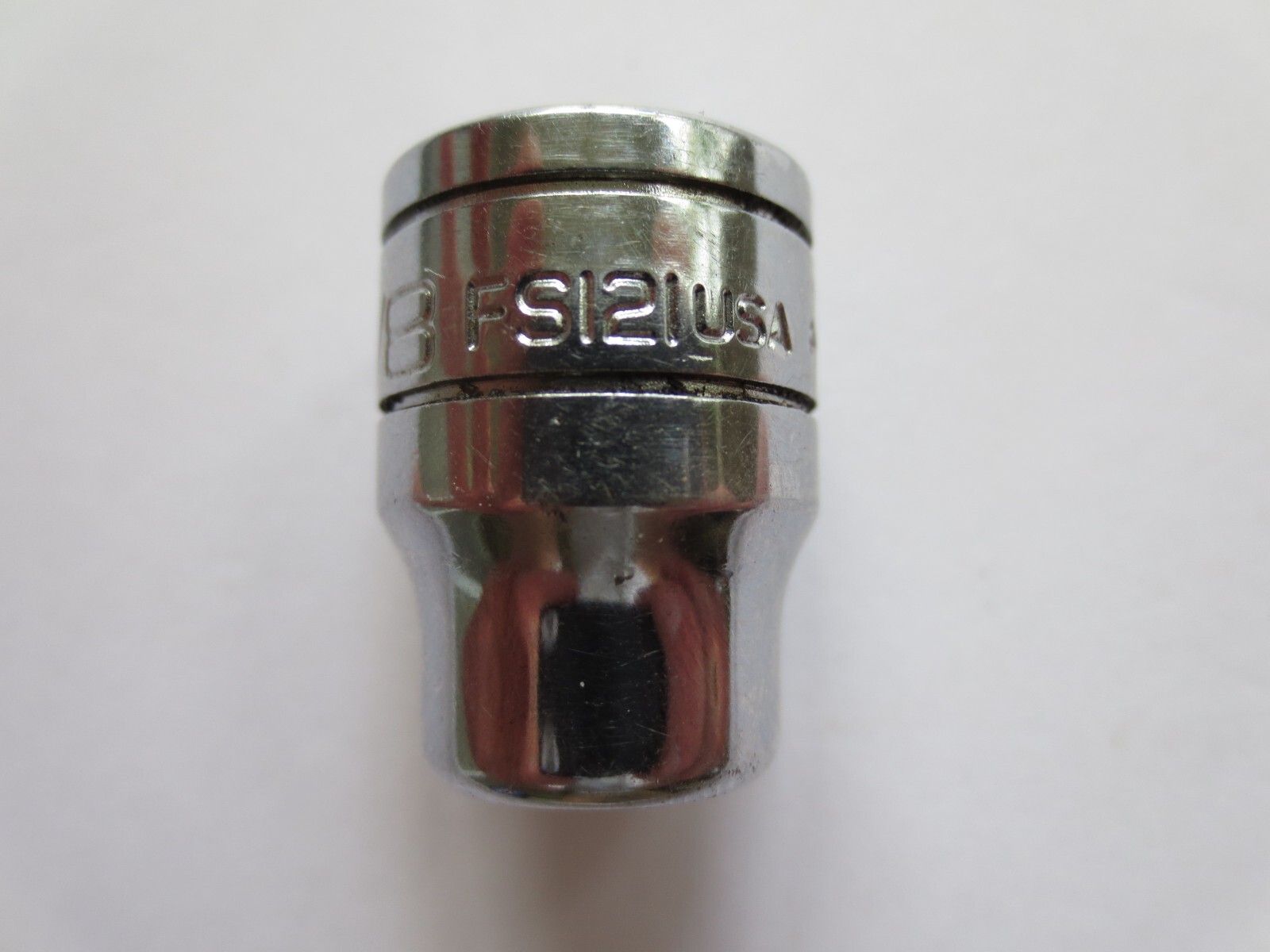 SNAP ON TOOLS 3/8″ SHALLOW CHROME SOCKET — 3/8″ Drive — 12 POINT — F121