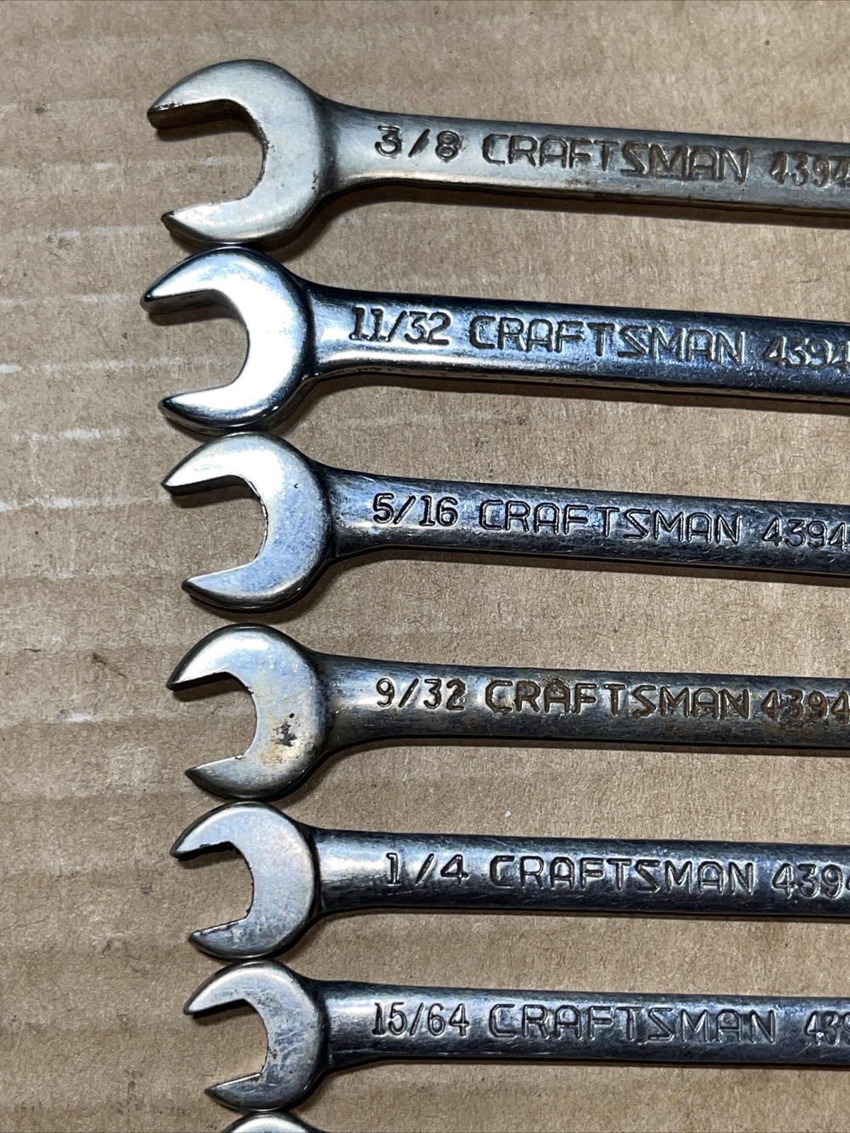 Vintage Sears Craftsman USA 8 Piece Combination Ignition Wrench SAE 13/64 – 7/16