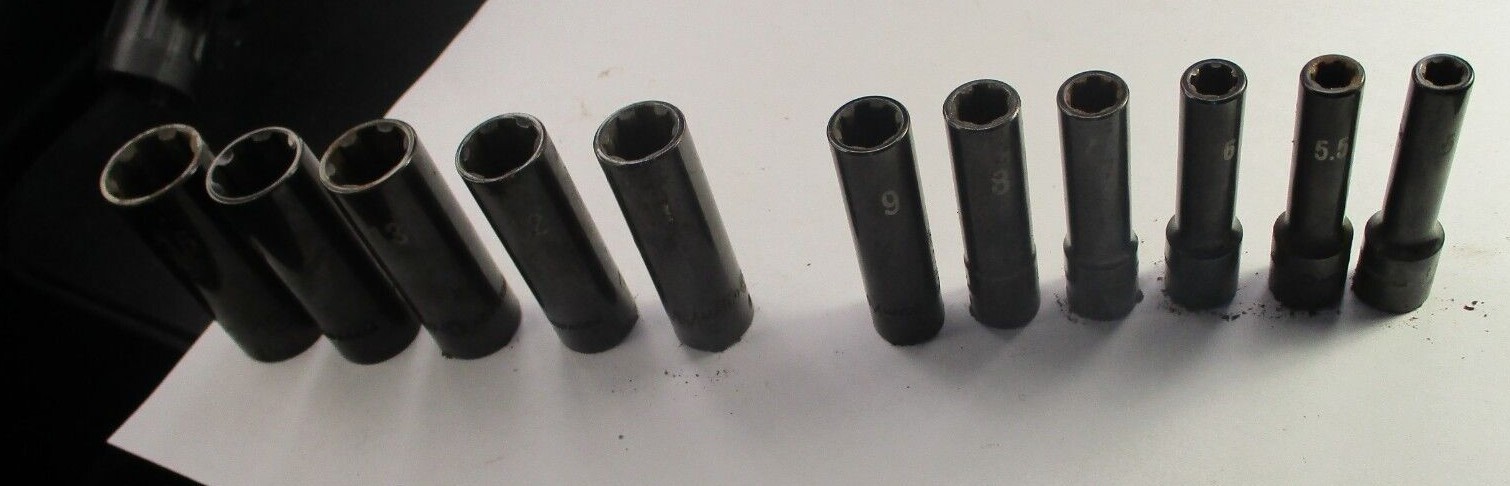 Matco 11pc 1/4″ Drive 5mm – 9mm 11mm – 15mm Pro Non Slip Deep Impact Socket Set