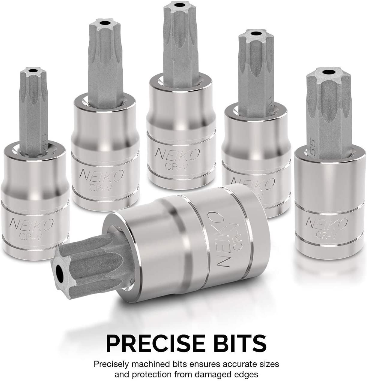 NEIKO 10073A Tamper Proof Torx Bit Socket Set |13-Piece | S2 Steel 13 Piece