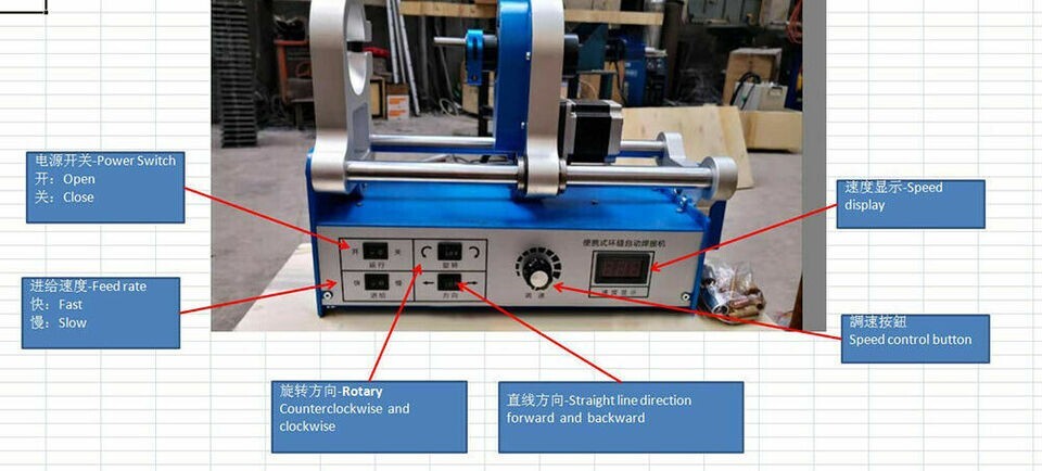 1Set 220V Portable Line Auto Rotary Inner Boring Welder Machine New