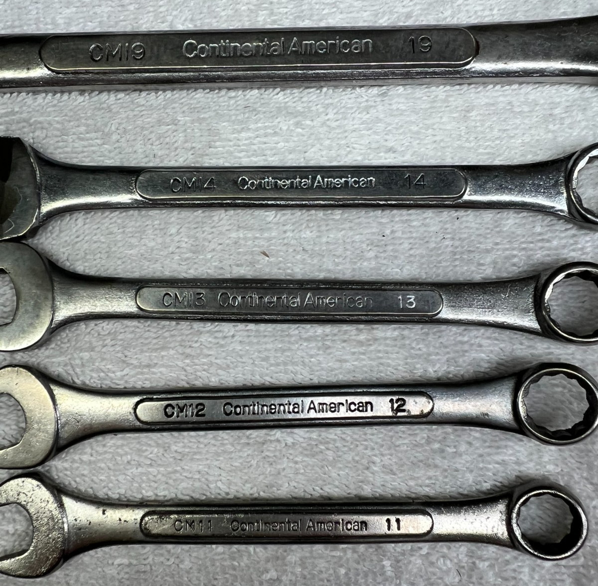 Continental America Wrenches 19/14/13/12/11mm Metric Lot of 5
