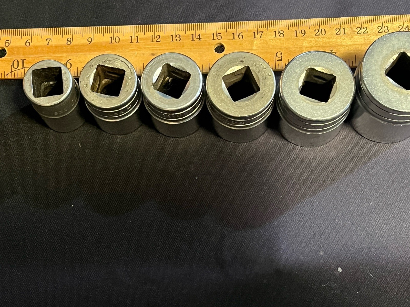 Snap On Tools SAE 1/2 Drive 12 Point Shallow Socket Lot Of 6