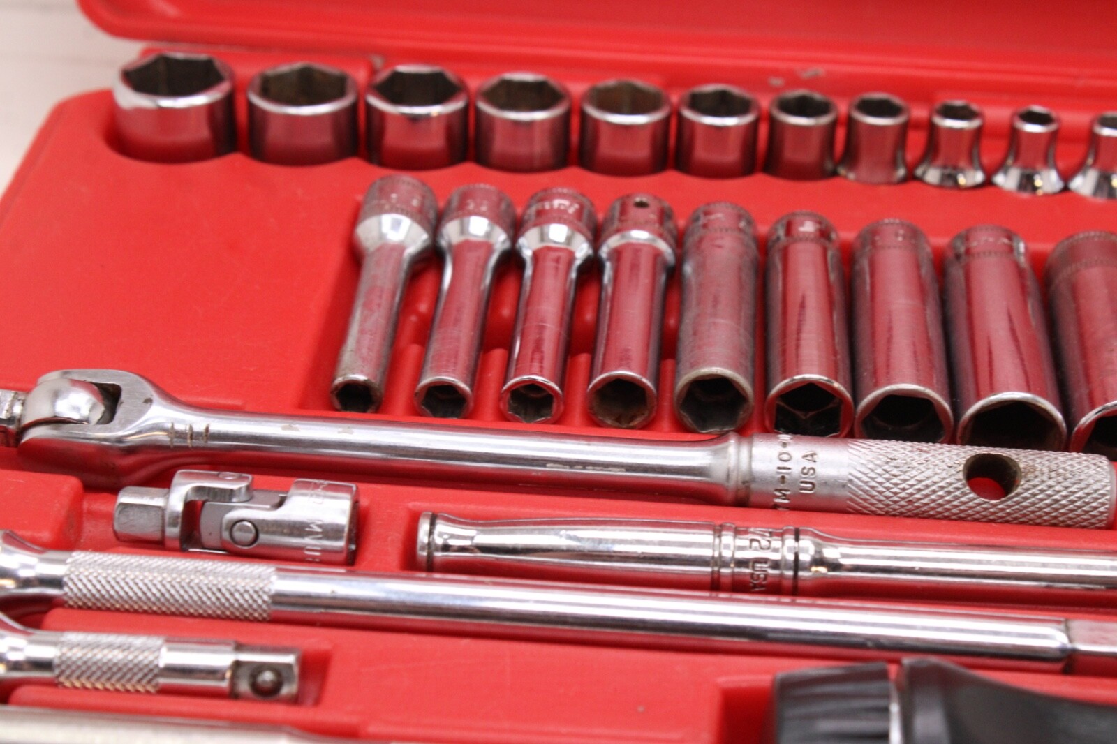 Snap On 130TMPB 1/4”Drive 6 Point 30 Piece Metric Deep/Shallow Socket Set USA