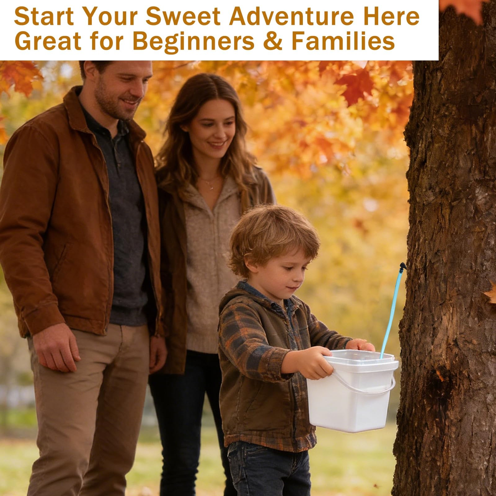 5 Set Maple Syrup Tapping Kit with 5 Buckets 16ft Food Grade Tubing 5 Taps Ma…