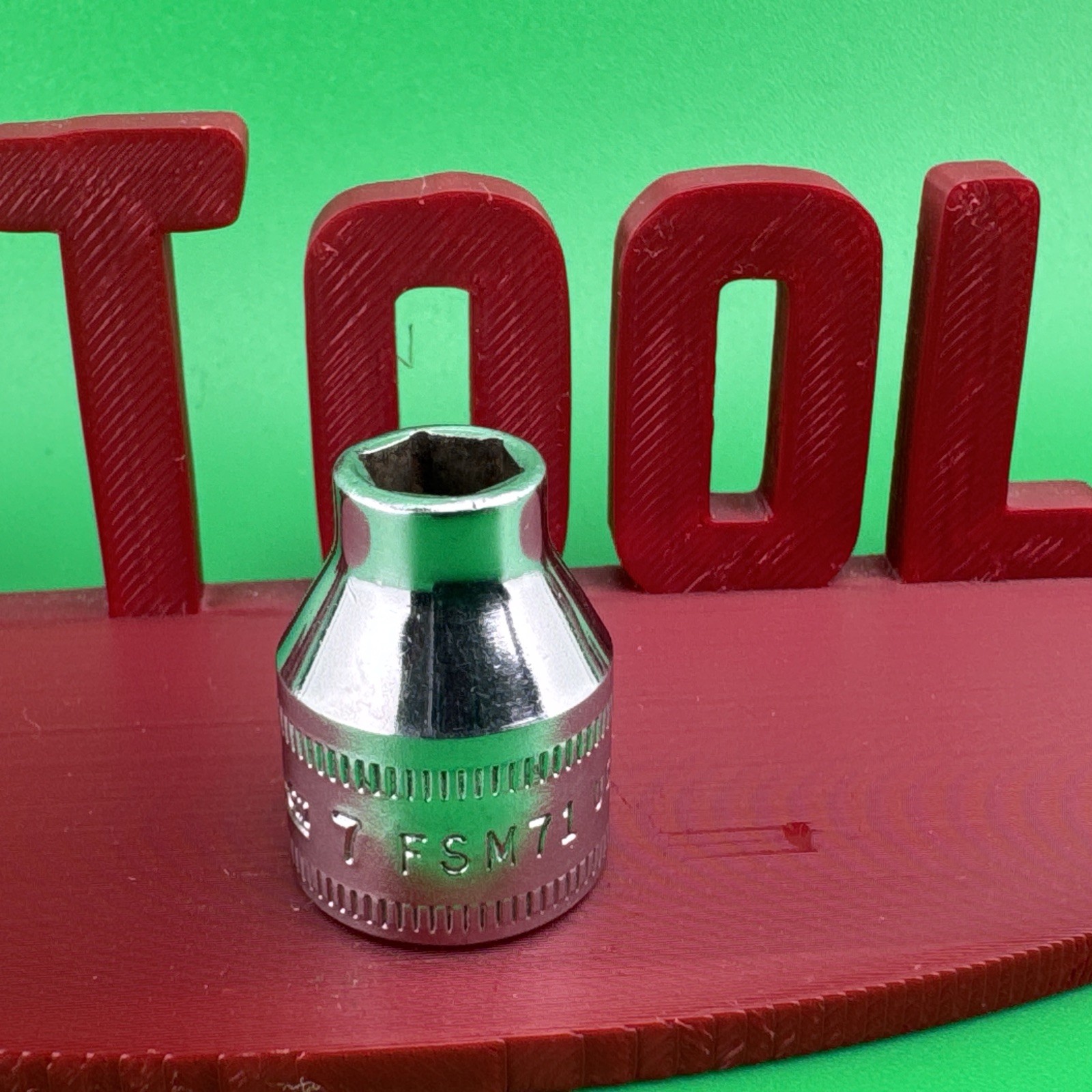 Snap On FSM71 3/8″ Drive 6-Point Metric 7mm Shallow Chrome Socket 3