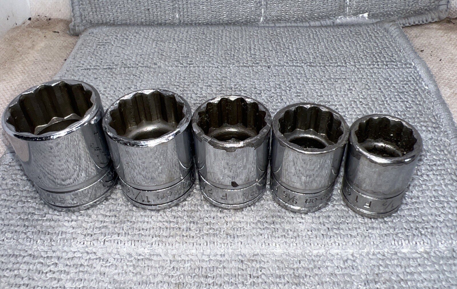 Snap On F241 F221 F201 F181 F161 3/8” Dr 3/4” 11/16” 5/8” 9/16” 1/2” 12 Pt SAE