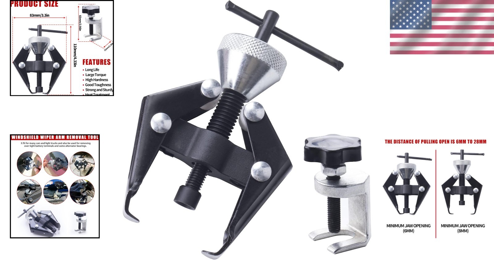 Corrosion-Resistant Wiper Arm Removal Tool & Battery Terminal Puller – 45 Steel