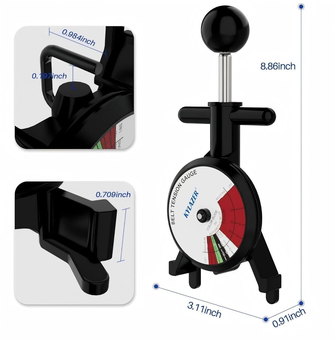 Universal Automotive Belt Tension Gauge Tool Belt Tension Measurement Tester