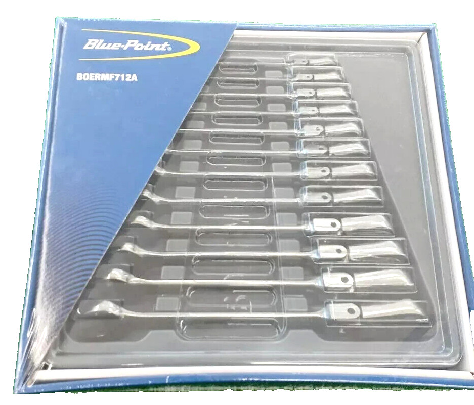 New Blue-point BOERMF712A 8 thru 19 mm 12-point box Flex Ratchet Wrench Set