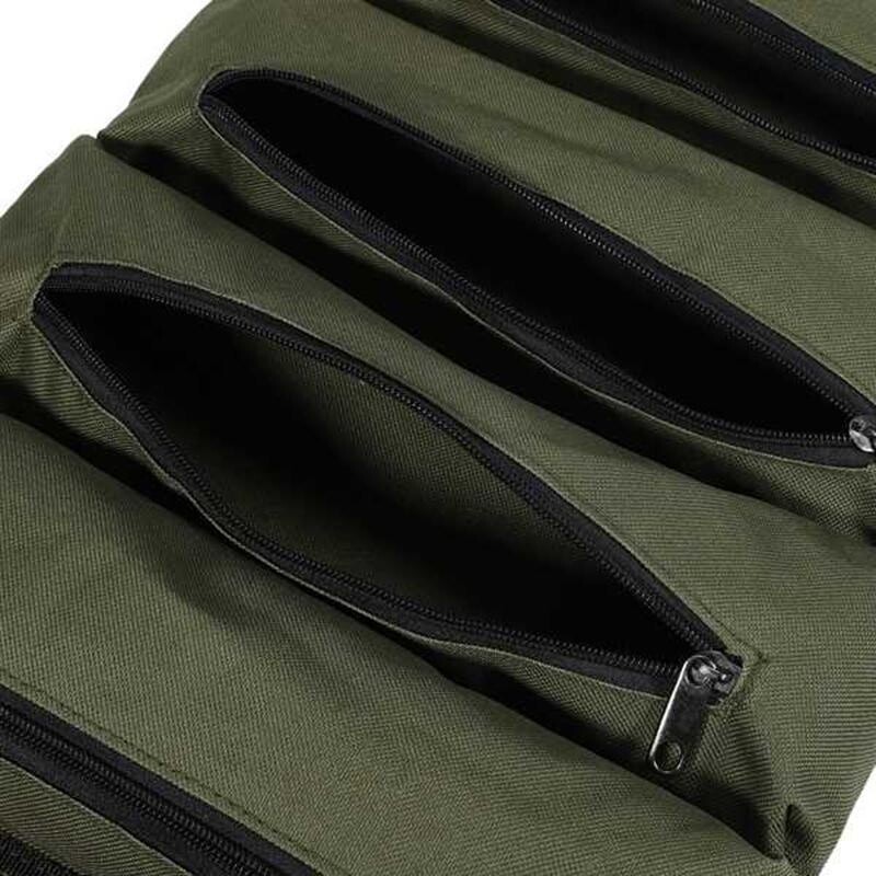 Auto Roll Up Tool Bag Multiple Pockets Canvas Storage Hanging Tool Bag