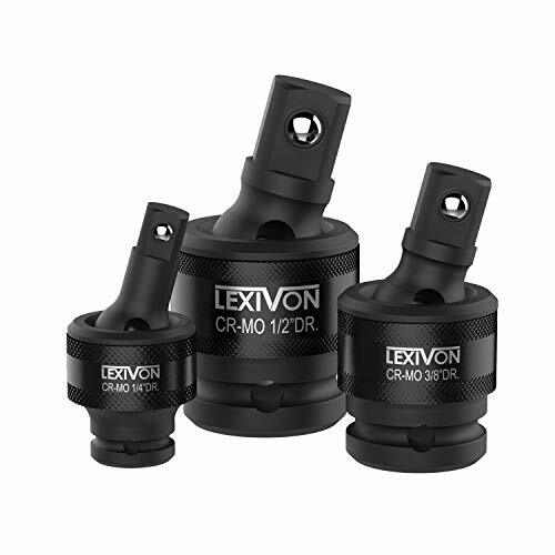 3 Universal Joint Ball Socket Swivel 1/4 3/8 1/2 Tools Impact Drive Sockets Set