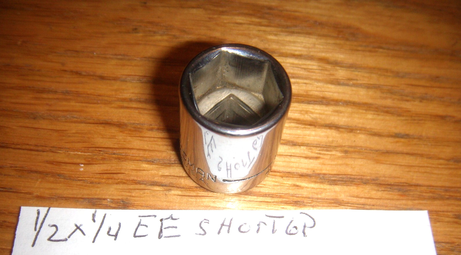 Craftsman 1/2″ X 1/4″DR #43499 6 PT SHALLOW Socket -EE- Series USA CHROME NEW