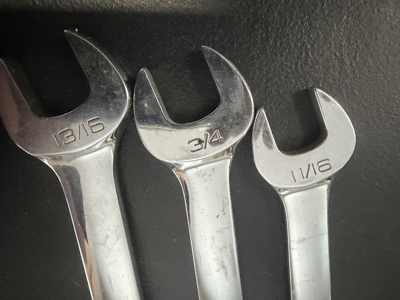 3 Snap On Wrenches OEX26 13/16” & OEX24A 3/4″ & OEX22A 11/16″ SAE