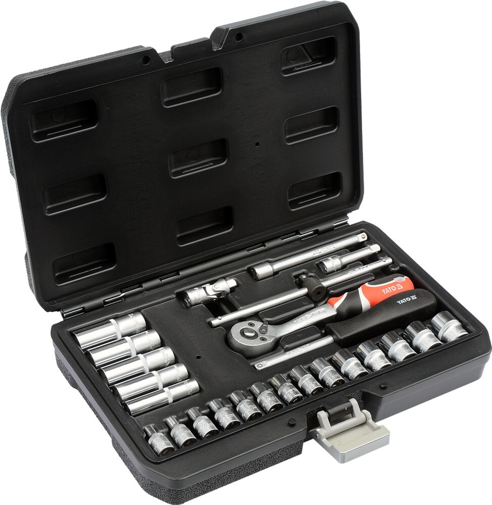 YATO YT-14461 Socket wrench ratchet 1/4″ set 25pcs.