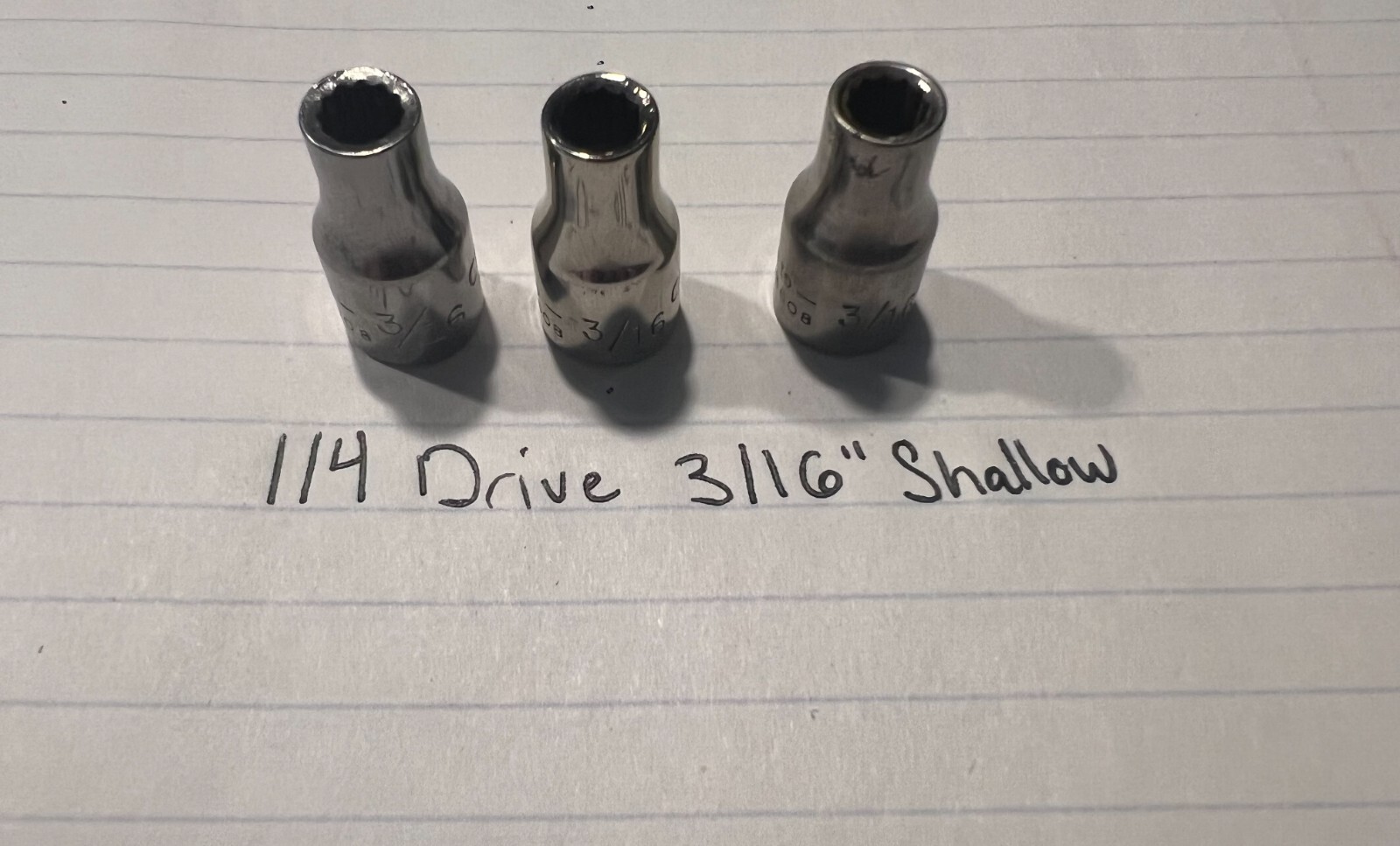 Craftsman USA 1/4″ Dr – SAE and Metric Shallow Socket 6 and 12 Point Pick Sizes!