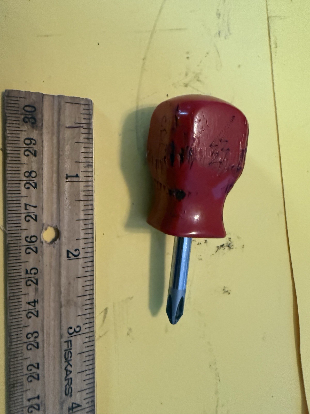 Mac Tools 3” Snub Nose Red Handle Phillips Screwdriver P212XA